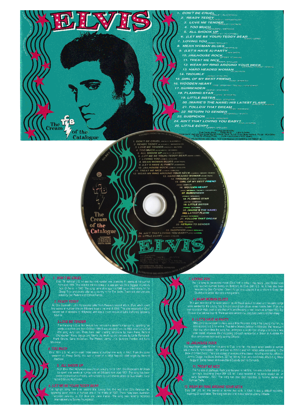 elvis presley CD cover for Universal Music sampler